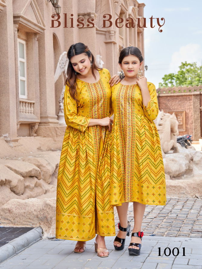 Me And Mom 5 Fancy Designer Wear Wholesale Mother Daughter Kurtis
